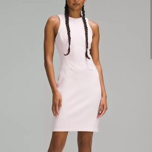 NWT Lululemon Ribbed Softstreme Slim-Fit Tank Dress in FUSP Flush Pink Size 4